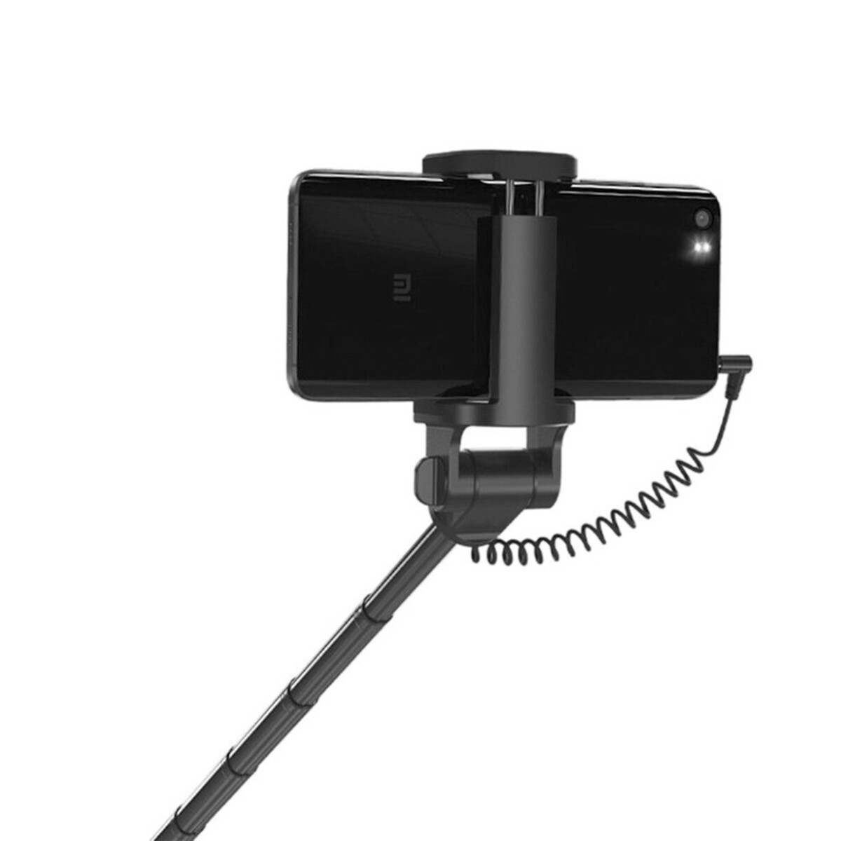 Xiaomi, Mi Selfie Stick (wired Remote Shutter) Monopod, 270° Rotation, Foldable - Extendable, 3.5mm Jack, For Samsung, Iphone, Xiaomi, Google Pixel Mobiles, Aluminum Alloy, 70cm Length, Black