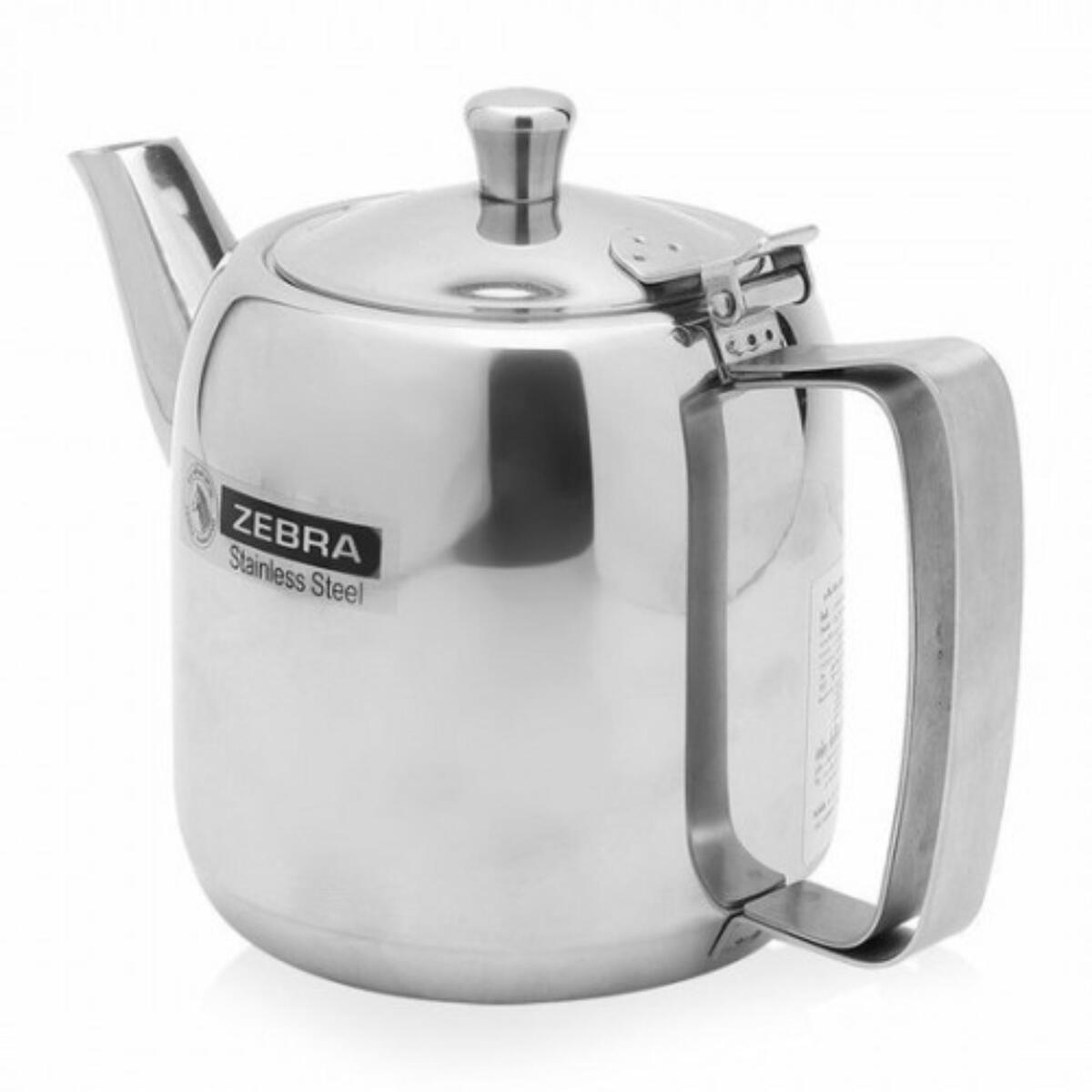 Zebra Stainless Steel Tea Pot with Filter, 1.5L, 113407