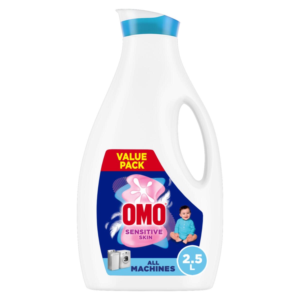 Omo Liquid Laundry Detergent For Sensitive Skin Value Pack 2 Litres