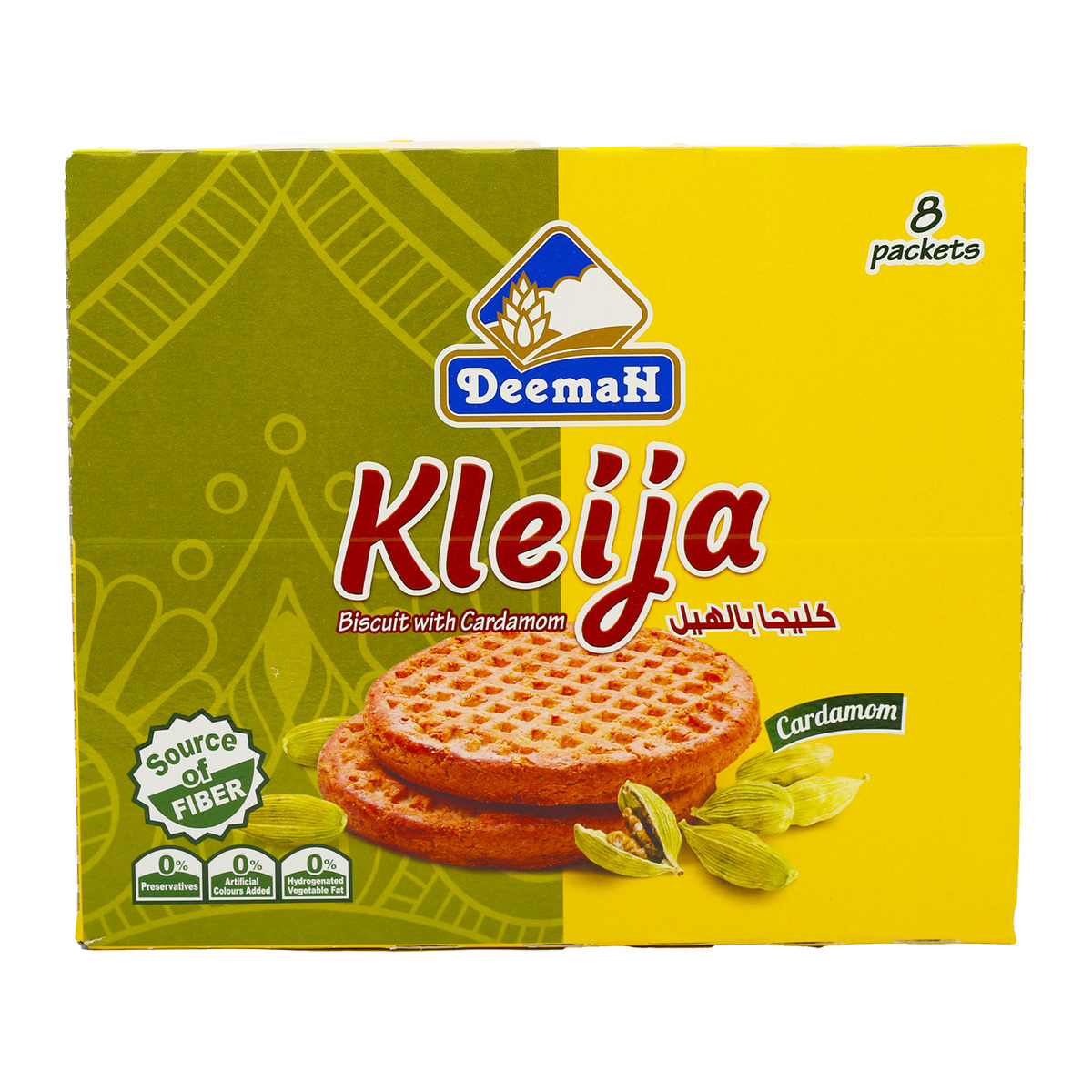 Deemah Kleija Cardamom Biscuit Value Pack 8 x 62 g