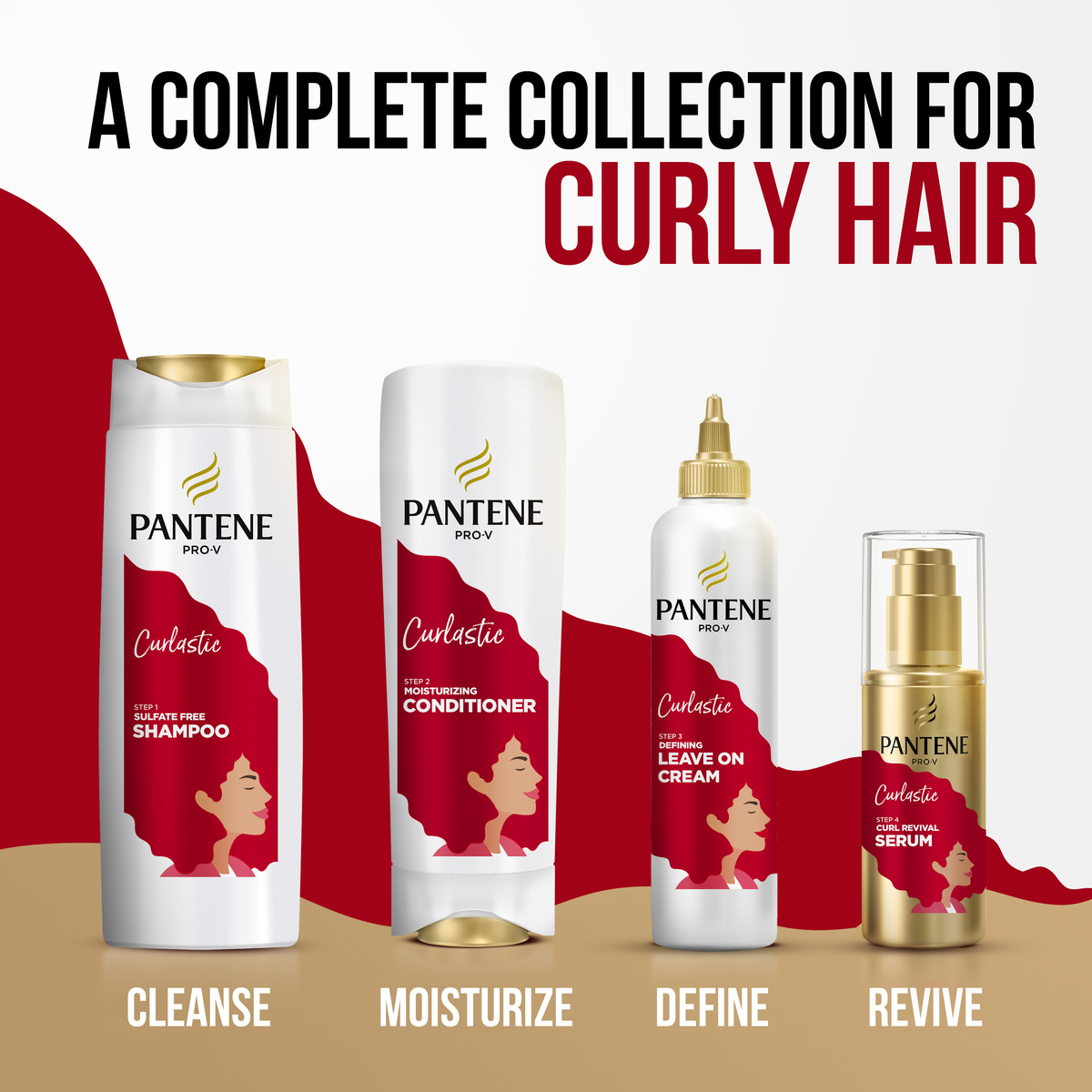 Pantene Pro-V Curlastic Conditioner 360 ml + Leave On Cream 270 ml