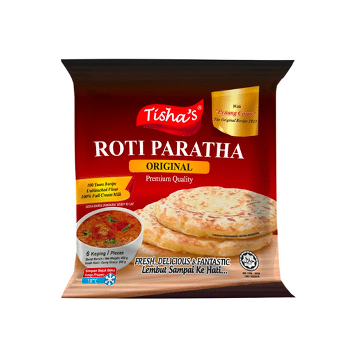 Tishas Roti Paratha with Curry 450g