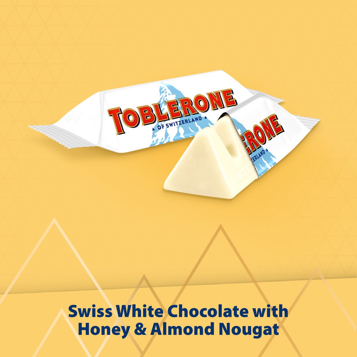 Toblerone Tiny Swiss White Chocolate Bar with Honey & Almond Nougat Minis Sharing Pack 200 g