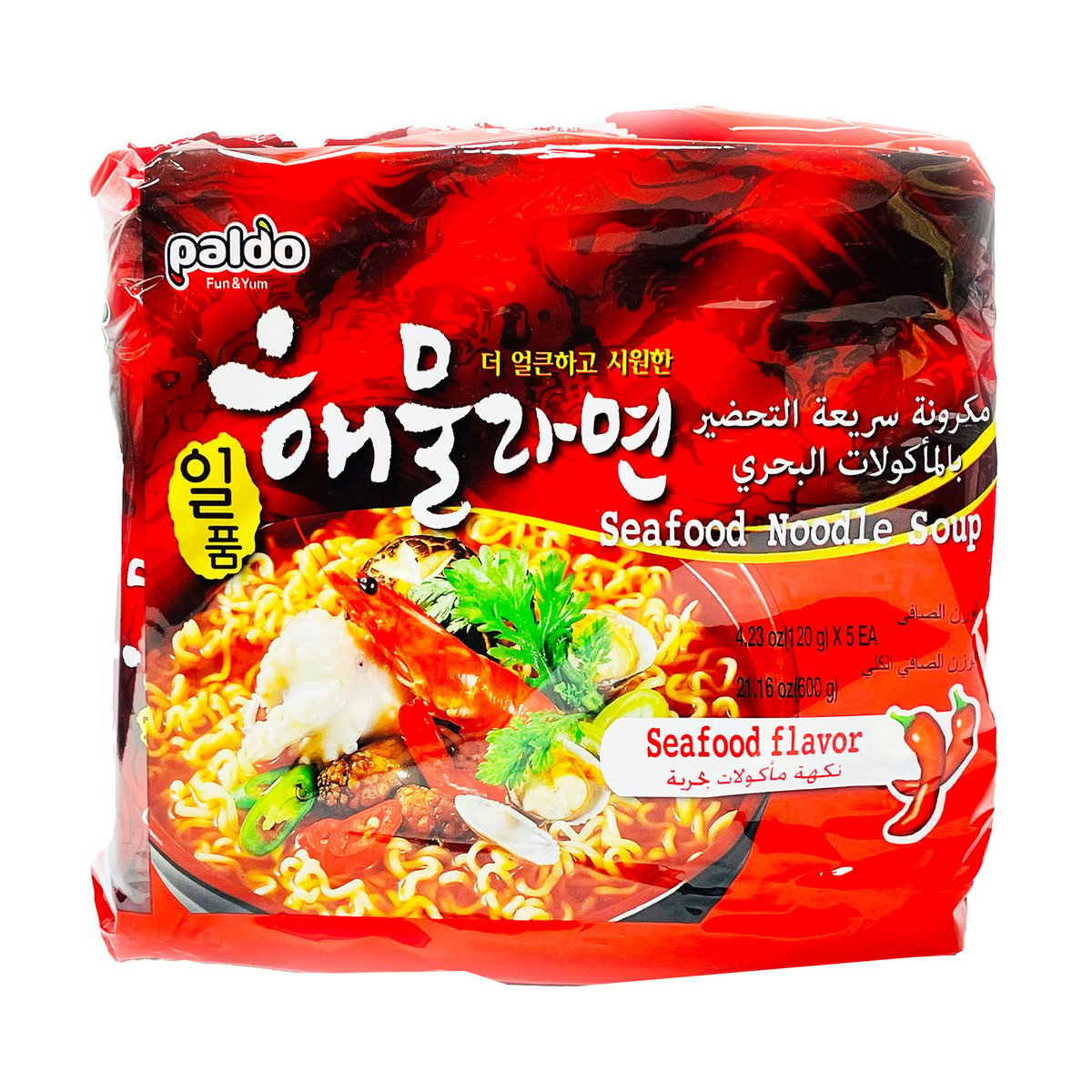 Paldo Seafood Noodles Soup 5 x 120 g