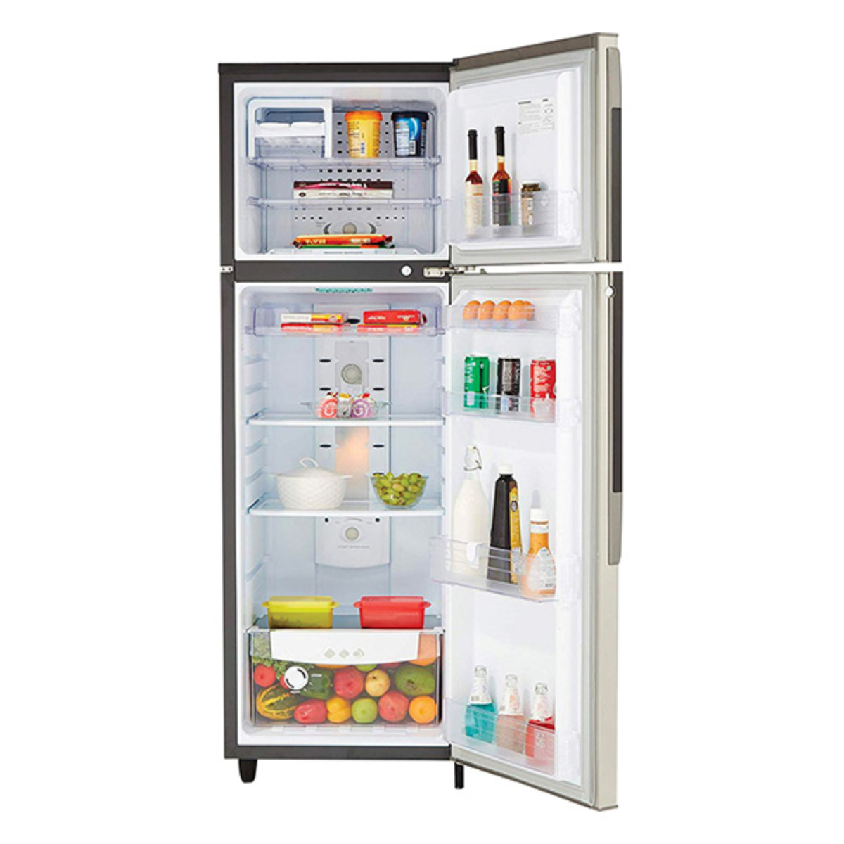 Nikai Double Door Refrigerator, 321L, Silver, NRF500FSS