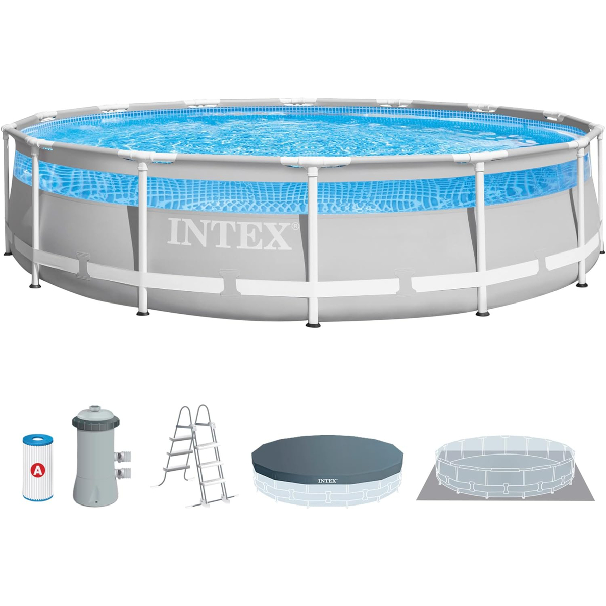 Intex Round Prism Frame Clearview Pool 427x107 cm 26722