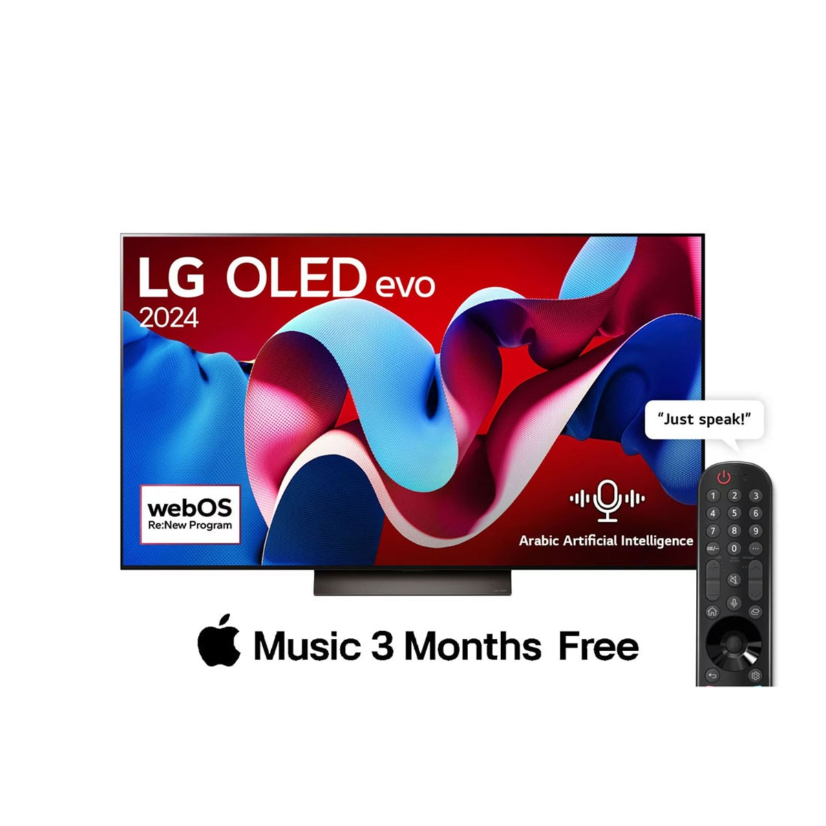 LG 55 Inch LG OLED evo C4 4K Smart TV AI Magic remote Dolby Vision webOS24 2024 - OLED55C46LA