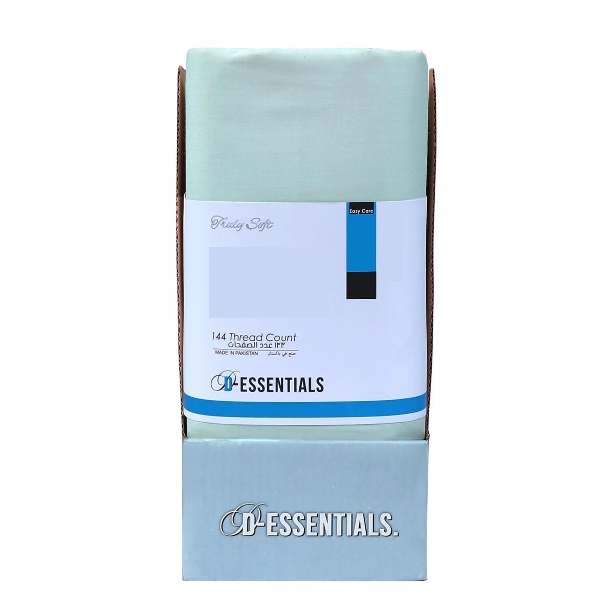 Decora D-Essentials Solid Fitted Sheet 100x200cm Celadon