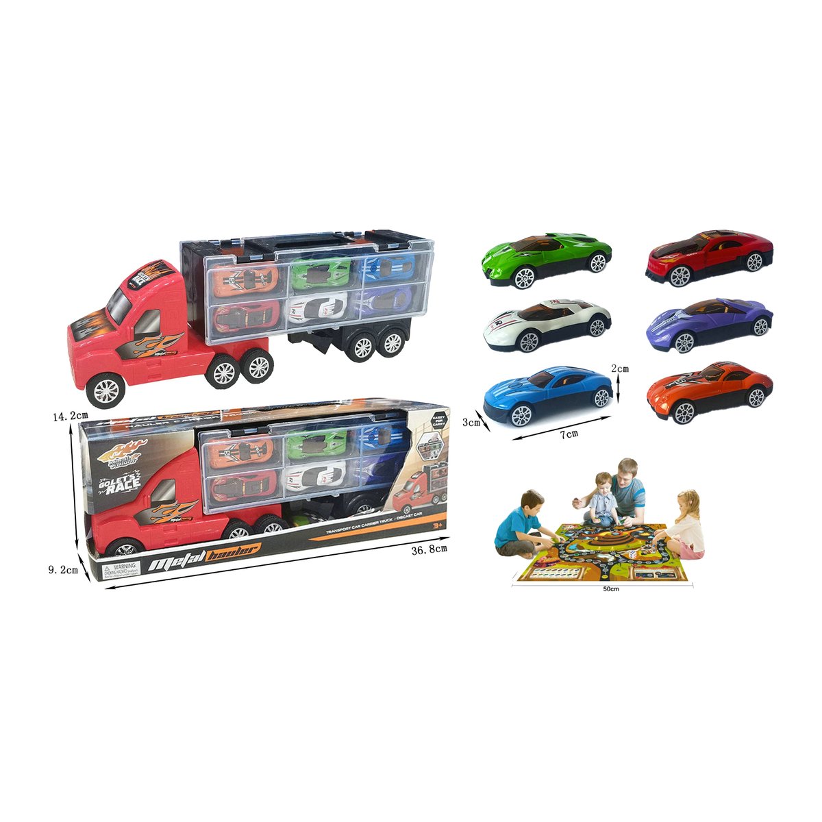 Skid Fusion Die Cast Truck + 6Pcs Pack LA-521