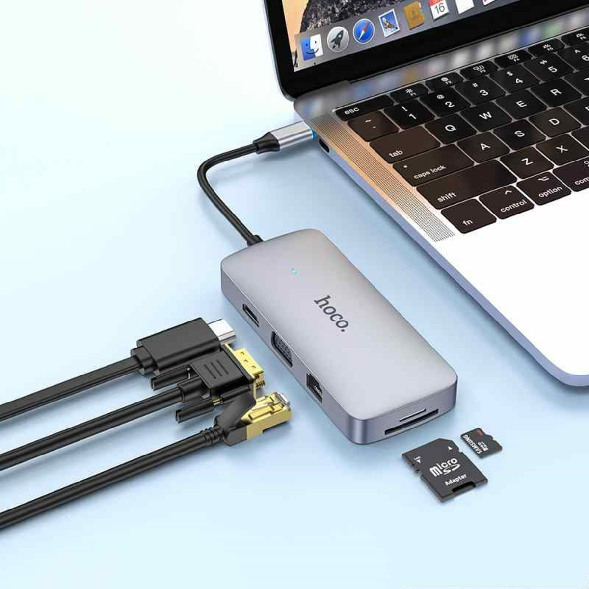 Hoco 10-in-1 USB-C Multifunction Adapter, HB33