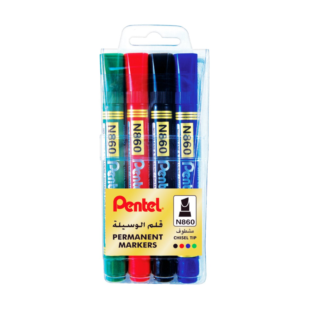 Pentel Permanent Markers 4 Colors PE-N860-04