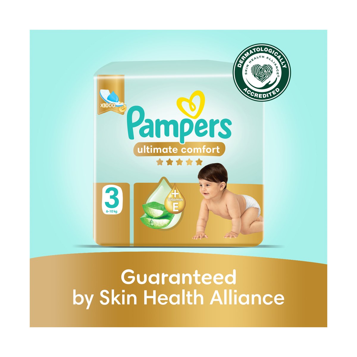 Pampers Ultimate Comfort Taped Diapers, Size 3, 6-10kg, Giant Pack, 84 pcs