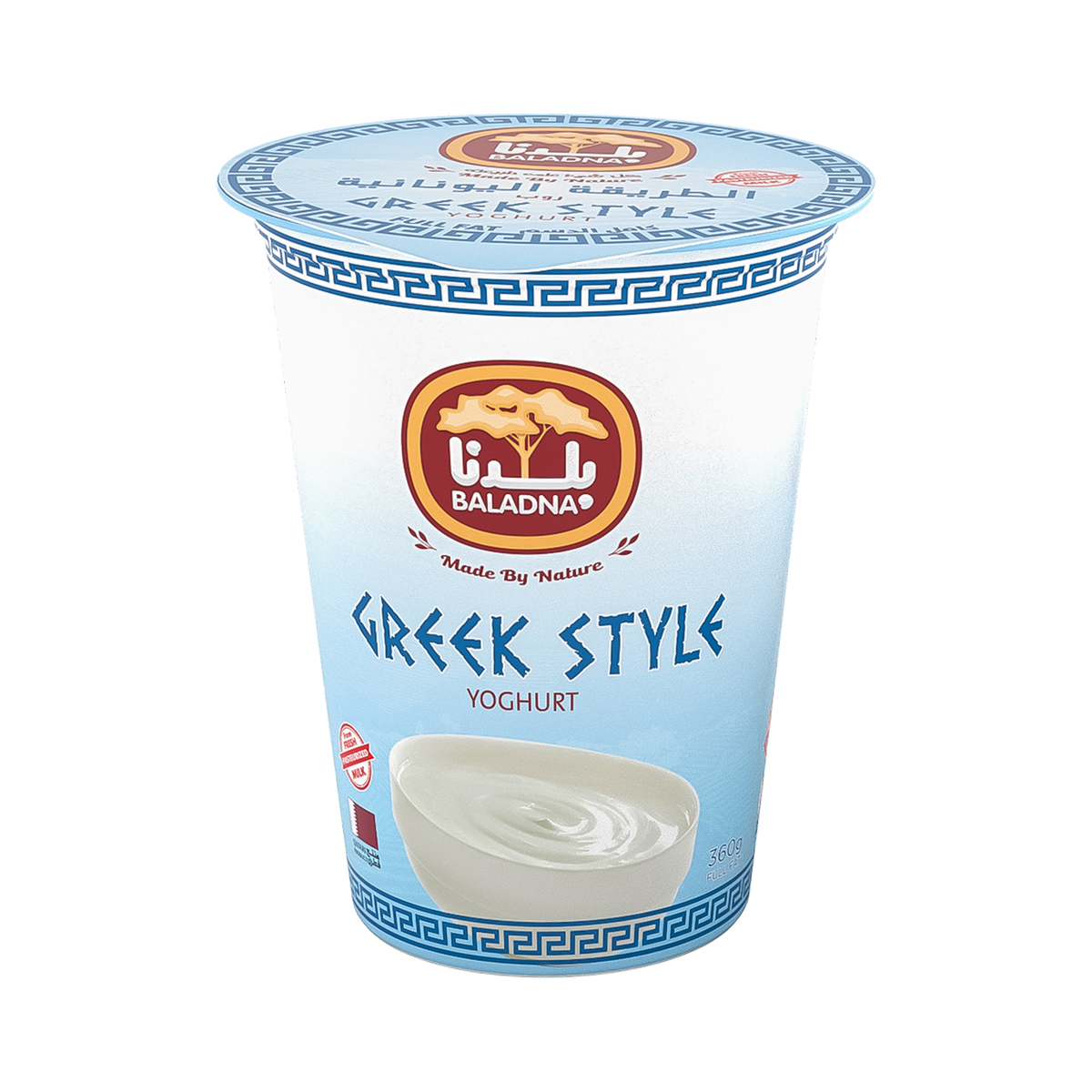 Baladna Plain Greek Style Yogurt Full Fat 360 g