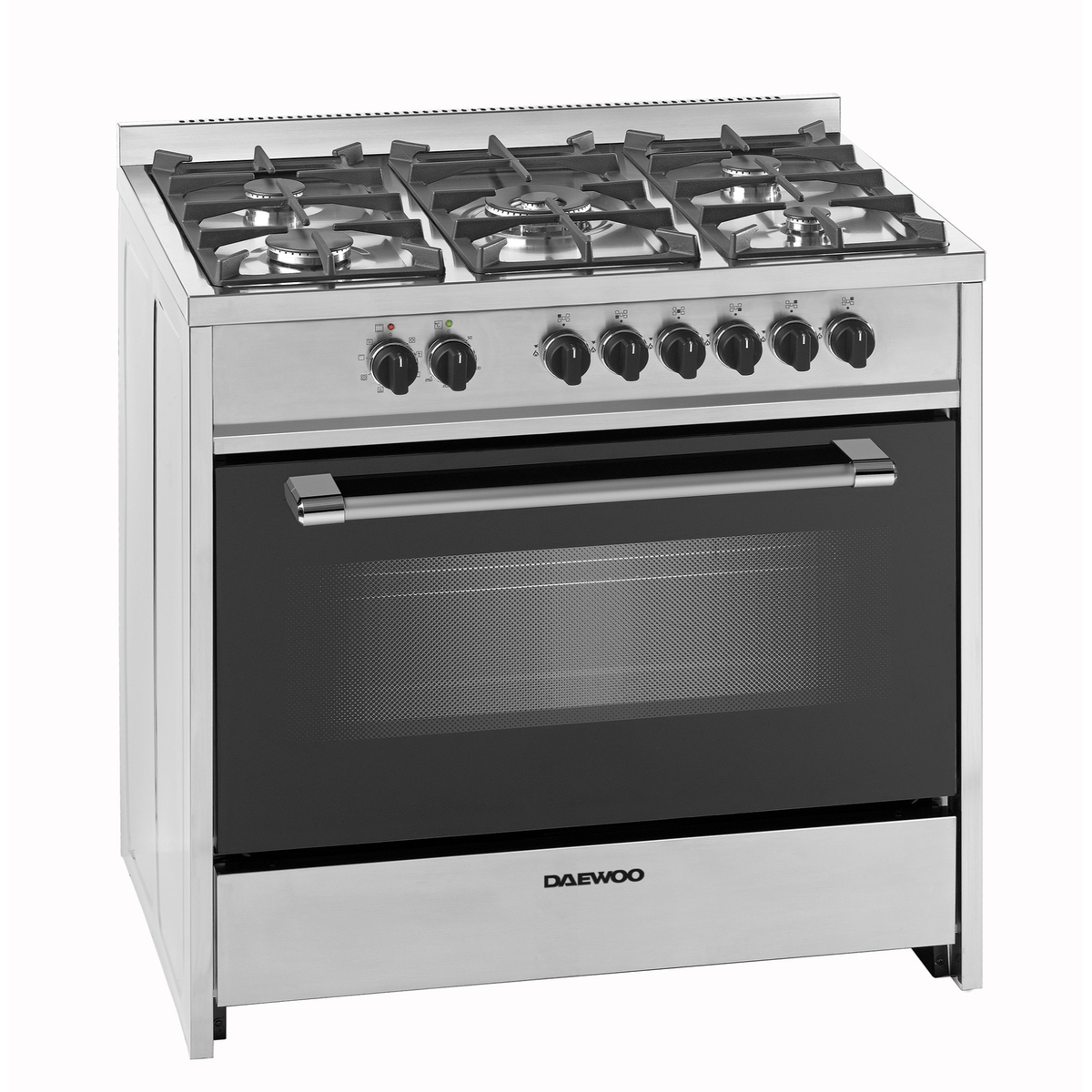 Daewoo Gas Cooking Range, 5 Burners, 90 x 60 cm, Stainless Steel, DGE-S965HE