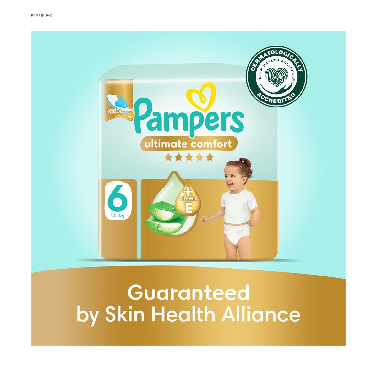 Pampers Ultimate Comfort Taped Diapers, Size 6, 13+kg, Giant Pack, 42 pcs