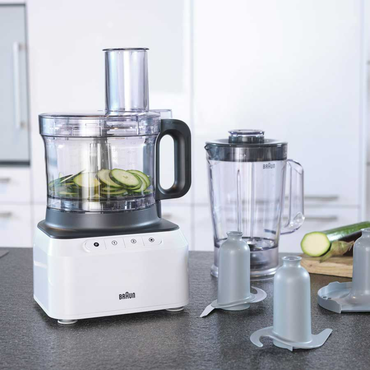 Braun Food Processor, 800W, White, FP3131WH