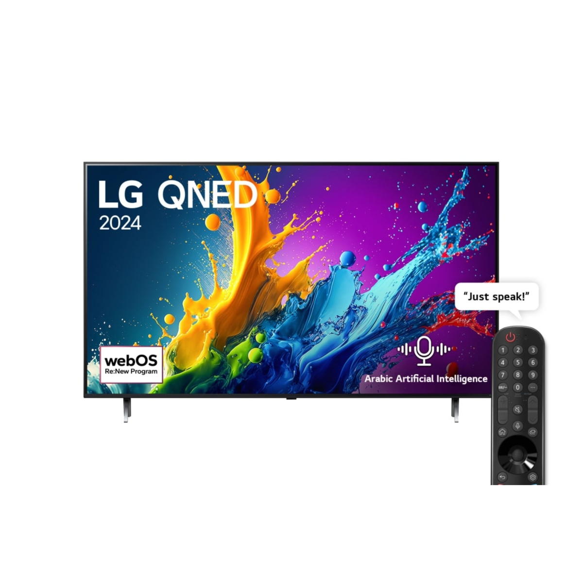 LG 86 Inch QNED 86QNED80T6B 4K Smart TV AI Magic remote HDR10 webOS24 - (2024)