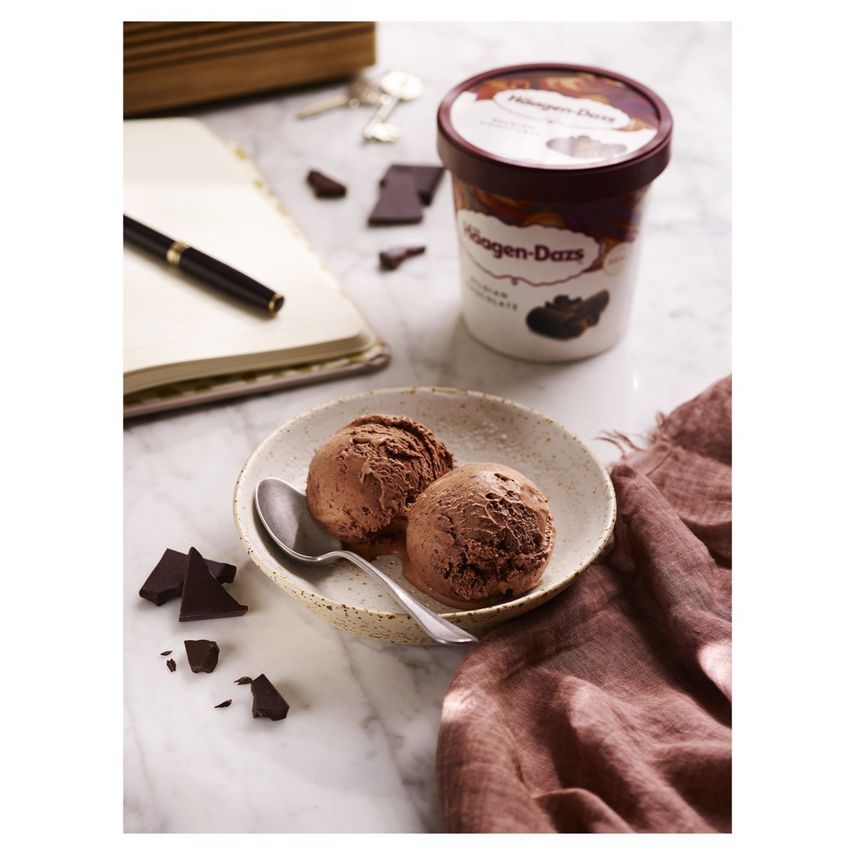 Haagen Dazs Belgian Chocolate Ice Cream Value Pack 2 x 460 ml