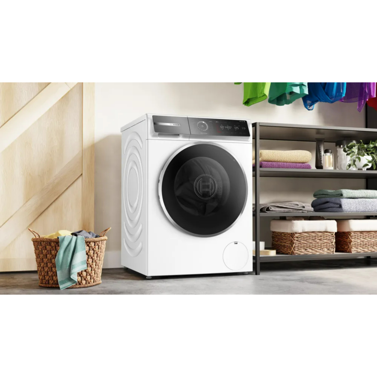 Bosch Series 8 Front Load Washing Machine, 9 kg, 1400 RPM, White, WGB24400GC