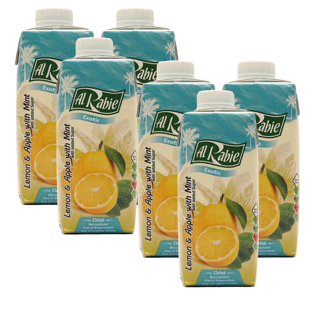 Al Rabie Lemon & Apple with Mint Juice 6 x 250 ml