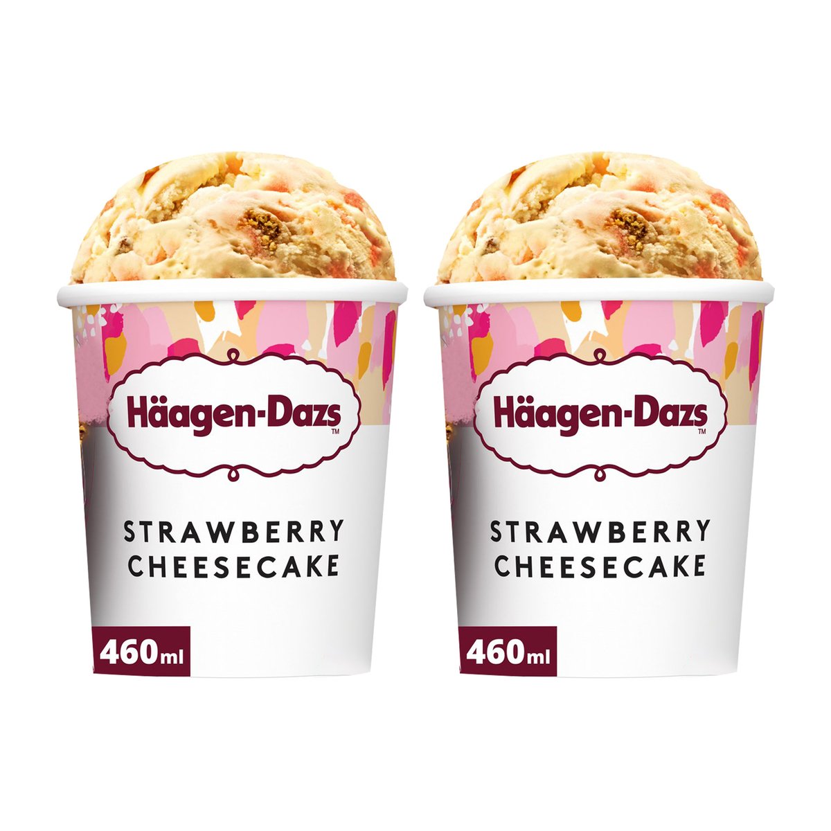 Haagen Dazs Strawberry Cheesecake Ice Cream Value Pack 2 x 460 ml