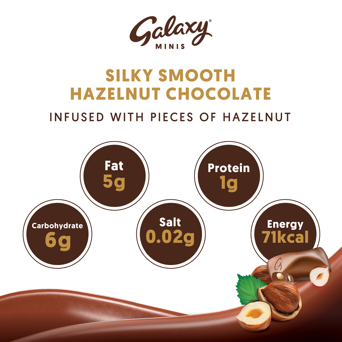 Galaxy Minis Hazelnut Chocolate Bar 13 pcs 162.5g