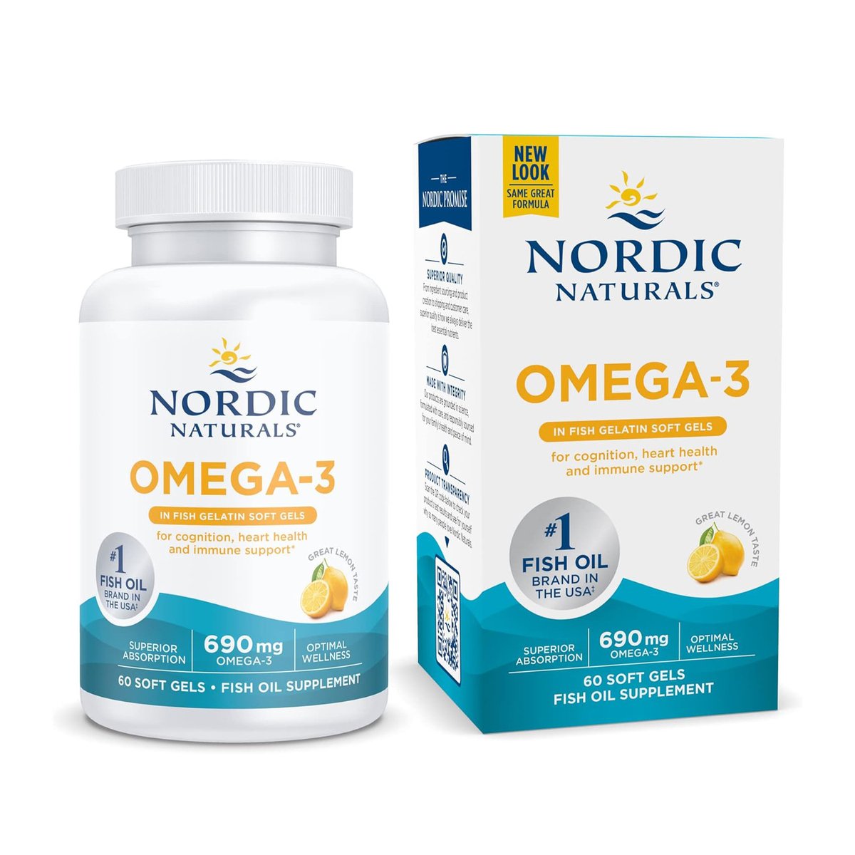 Nordic Naturals Omega-3 In Fish Oil Gelatin Soft Gels 60 pcs