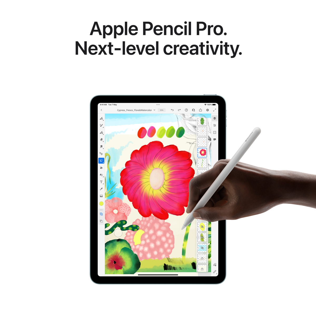 Apple iPad Air (2024) 11 inches, Wi-Fi, M2 Chip, 256 GB Storage, Purple