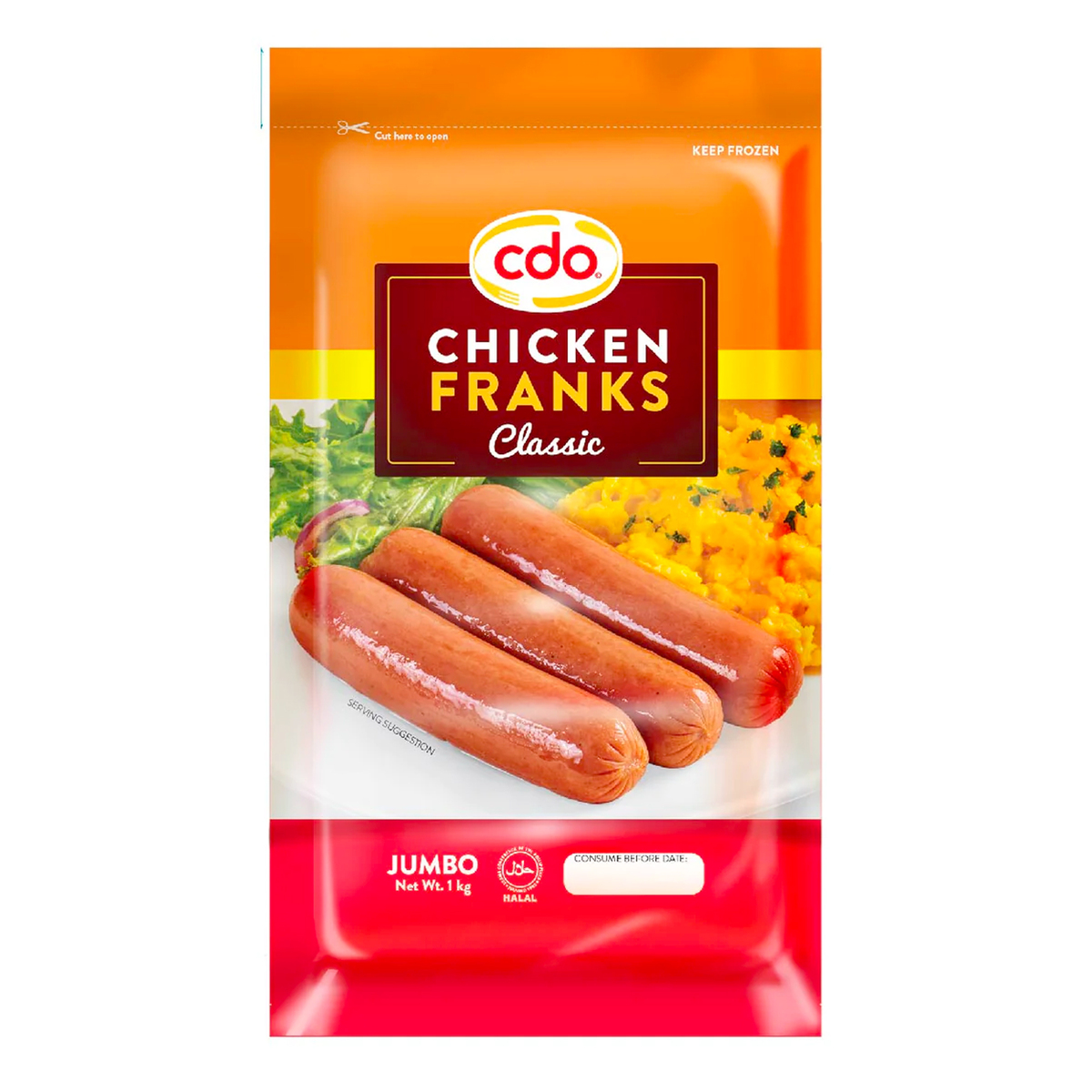 CDO Classic Chicken Franks Jumbo 1 kg