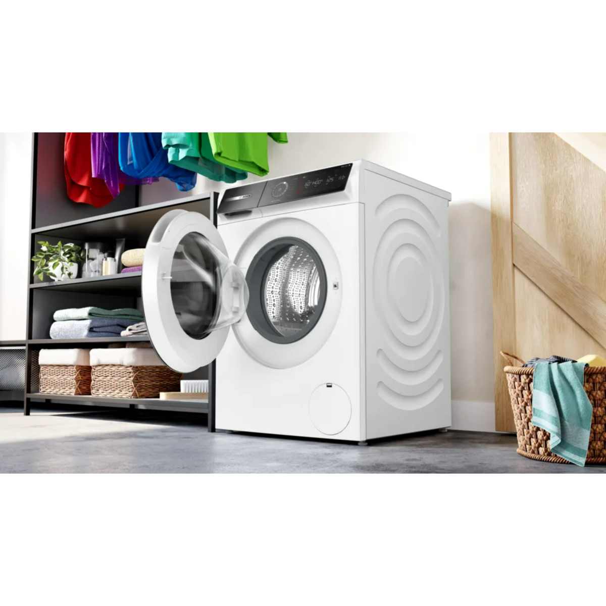 Bosch Series 8 Front Load Washing Machine, 9 kg, 1400 RPM, White, WGB24400GC