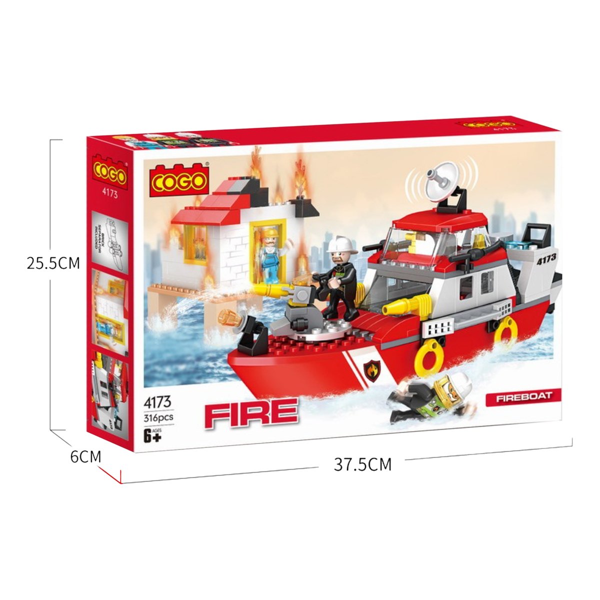 Skid Fusion Fire Boat Brick 316Pcs 4173