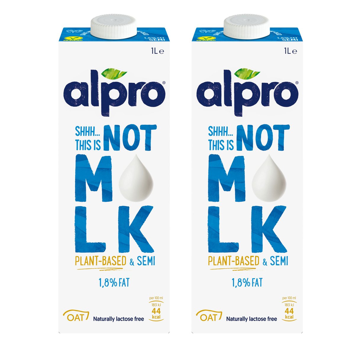 Alpro This is Not Milk Plant Based & Semi 2 x 1 Litre