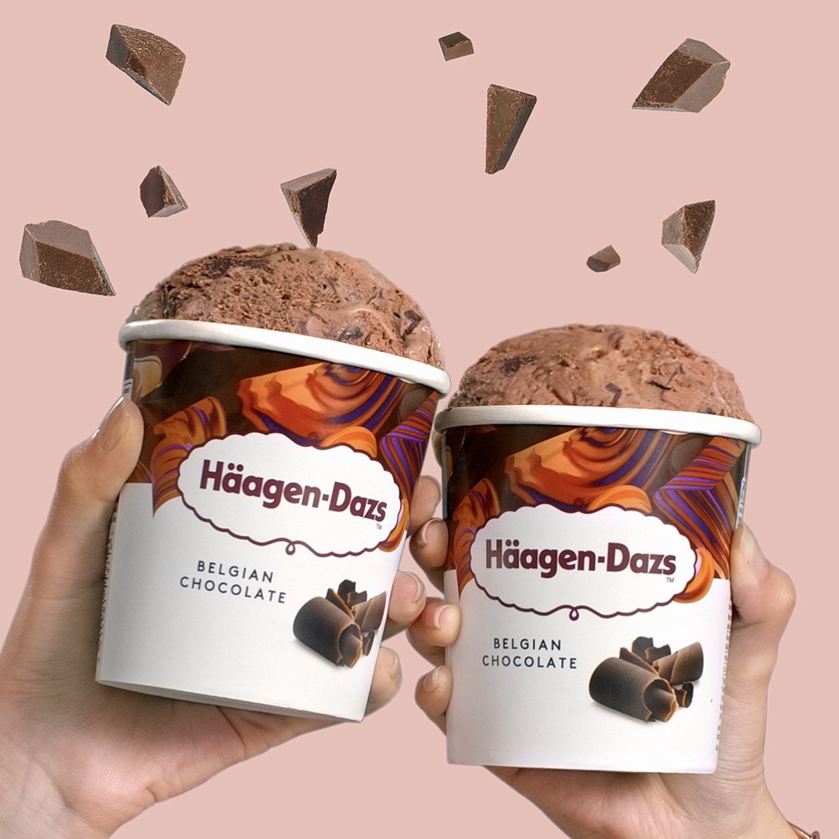 Haagen Dazs Belgian Chocolate Ice Cream Value Pack 2 x 460 ml