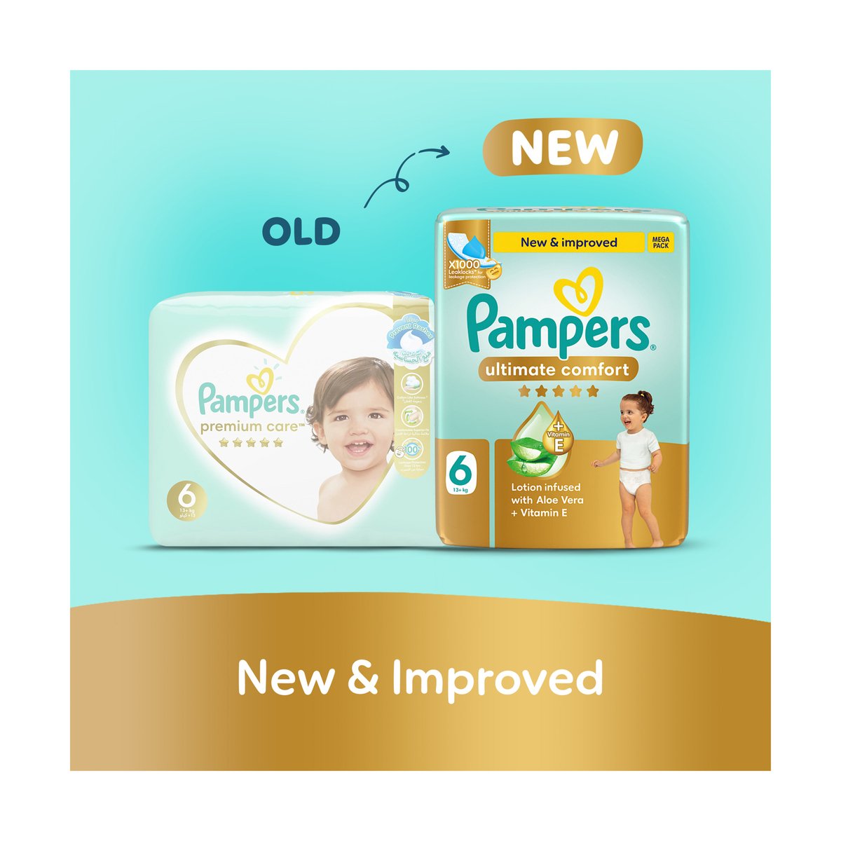 Pampers Ultimate Comfort Taped Diapers, Size 6, 13+kg, Mega Pack, 36 pcs