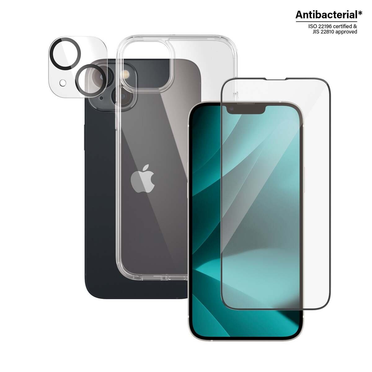 PANZERGLASS iPhone 14 Plus - 3-in-1 Bundle - ClearCase + Screen Protector + Camera Lens Protector - Clear