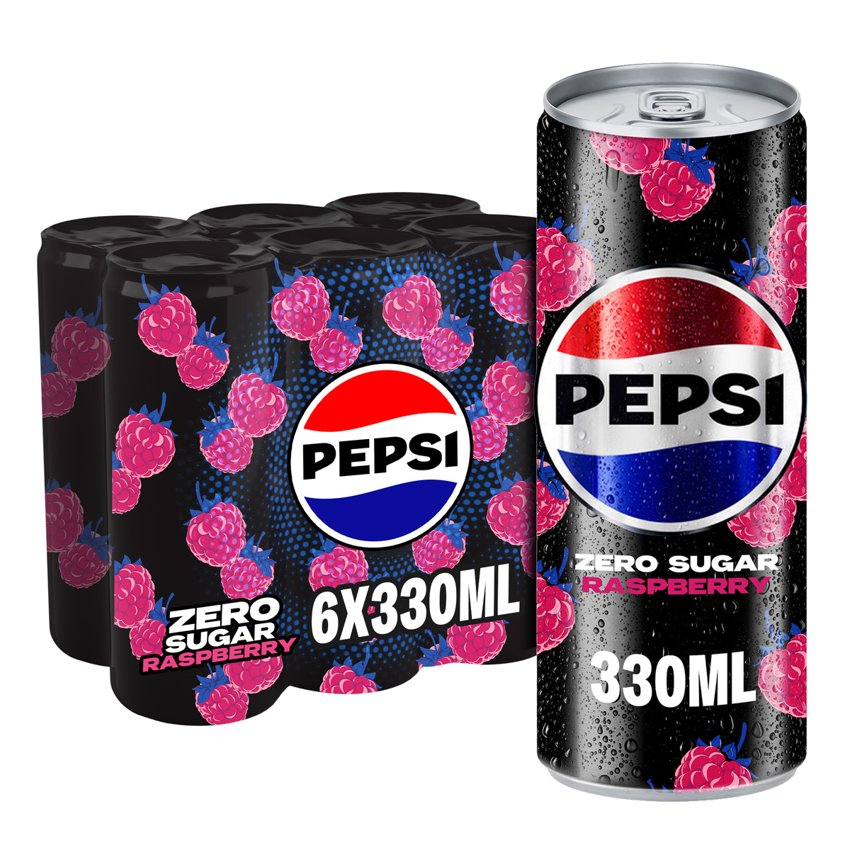 Pepsi Zero Raspberry Can Cola Beverage 330 ml