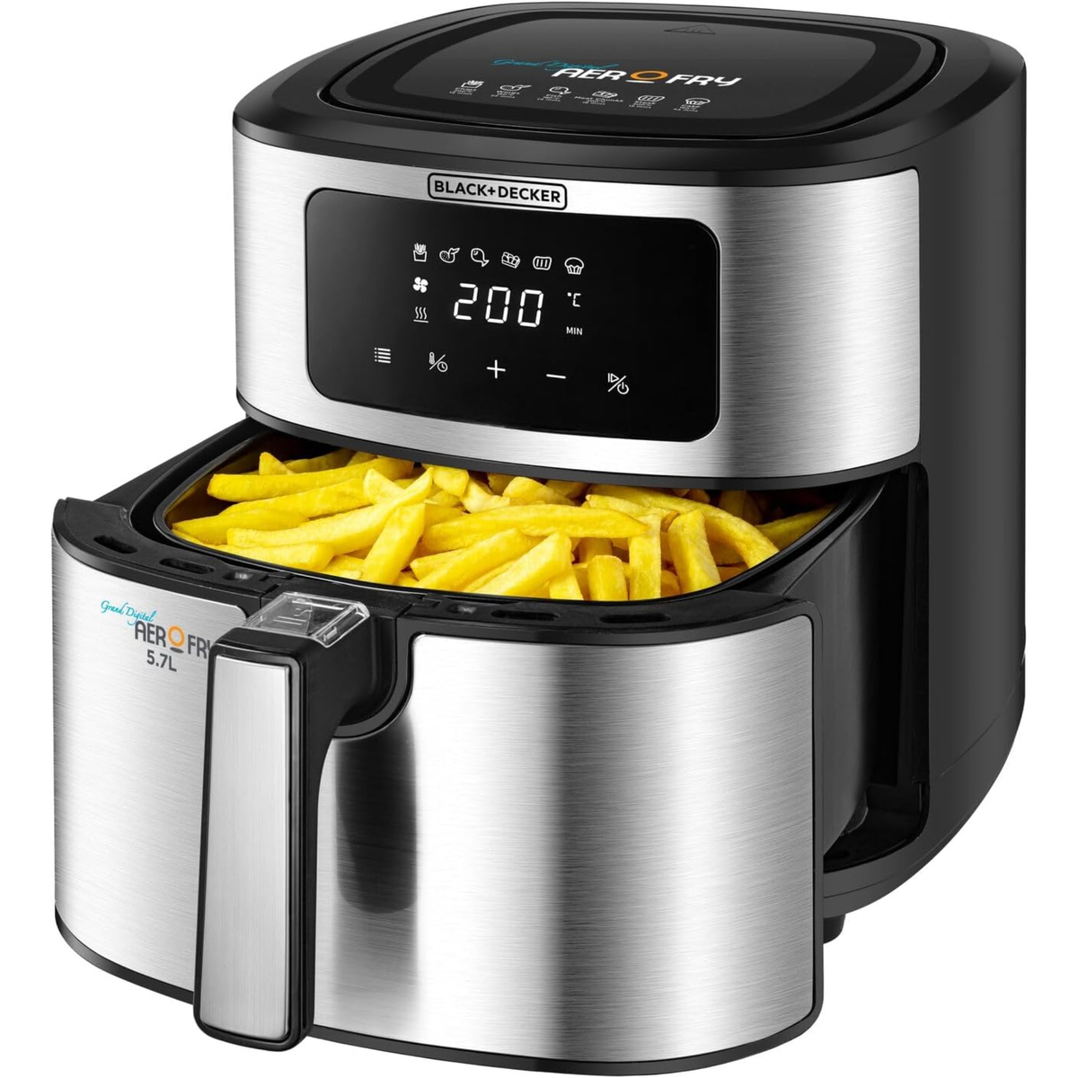 Black+Decker Digital Air Fryer, 5.7L, 1500W, AF7257-B5