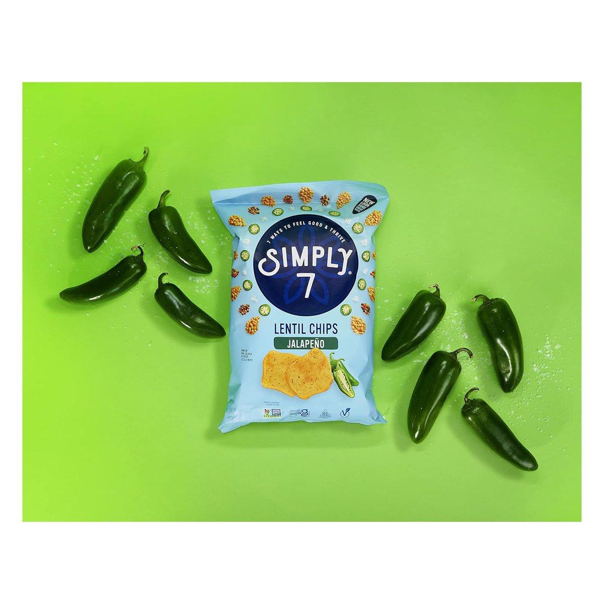 Simply 7 Lentil Chips Jalapeno 113 g