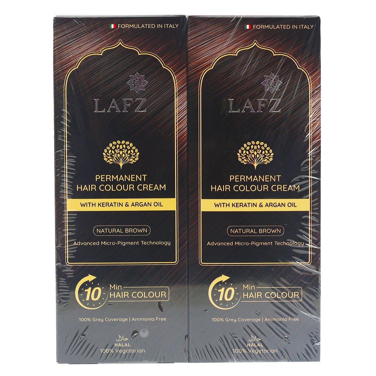 Lafz Hair Colour Natural Brown Value Pack 2 x 40 ml