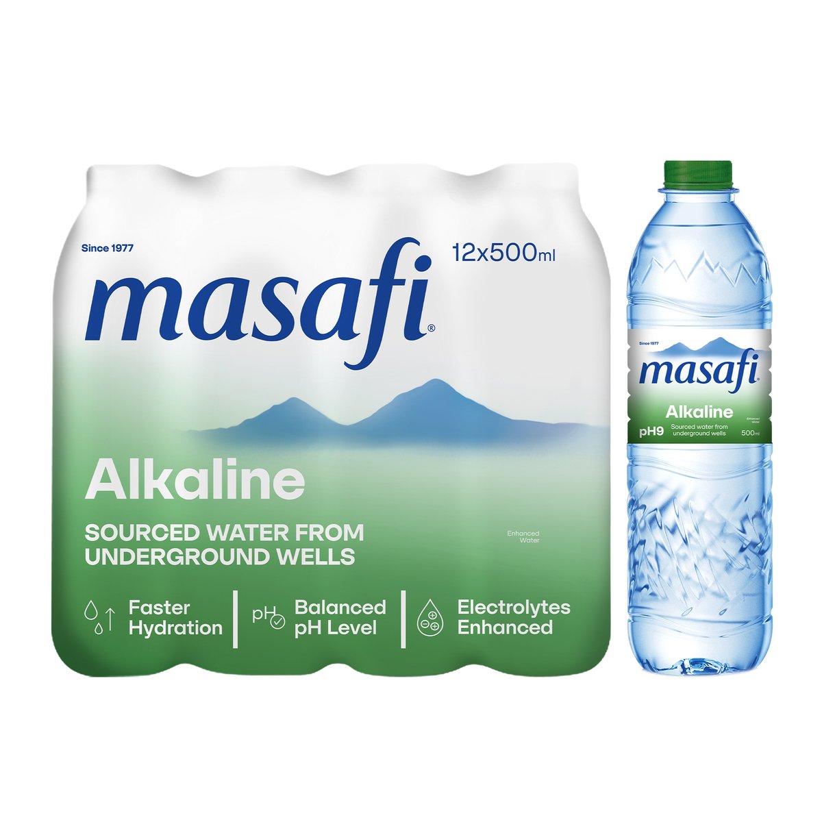 Masafi Alkalife Alkaline Water 12 x 500 ml