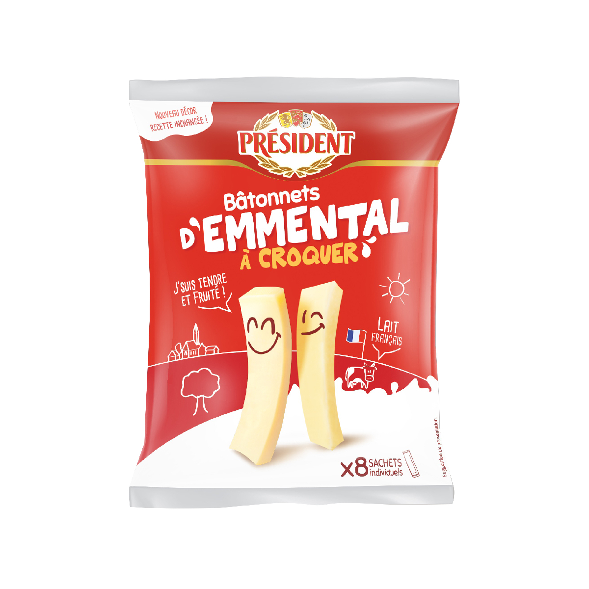 President D'Emmental Cheese Stick 8 x 18 g