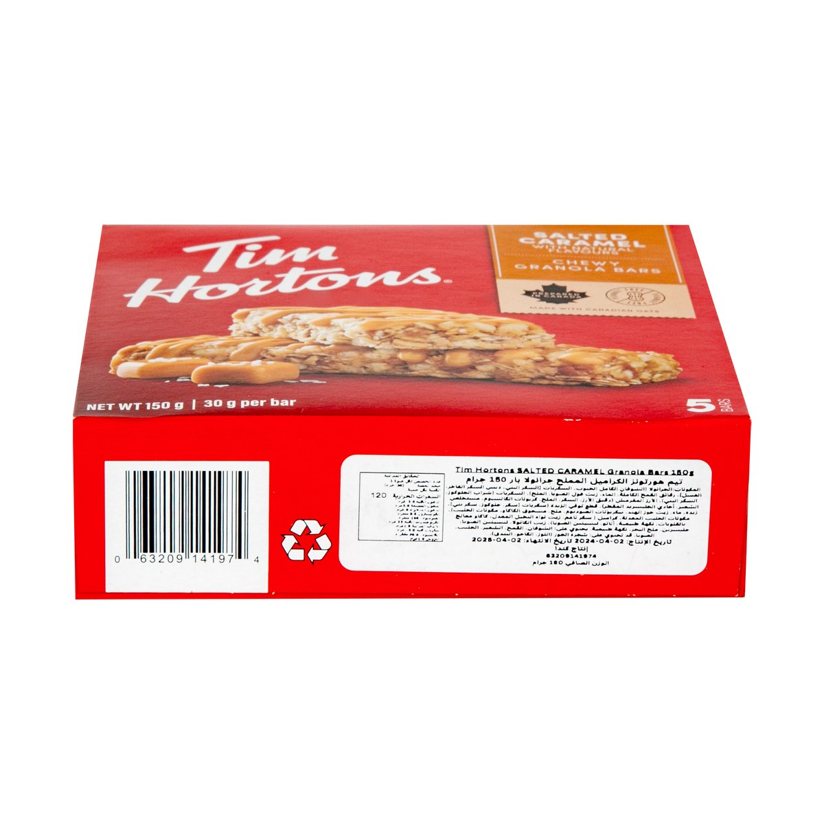 Tim Hortons Salted Caramel Granola Bars 5 x 30 g