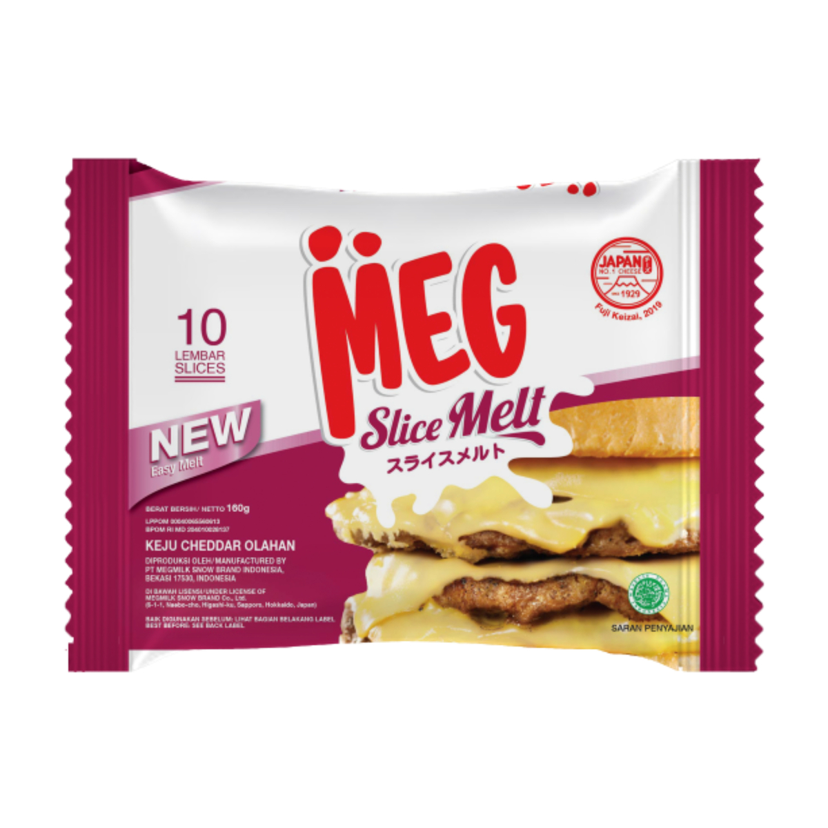 Meg Cheese Slice Melt 10s 160g