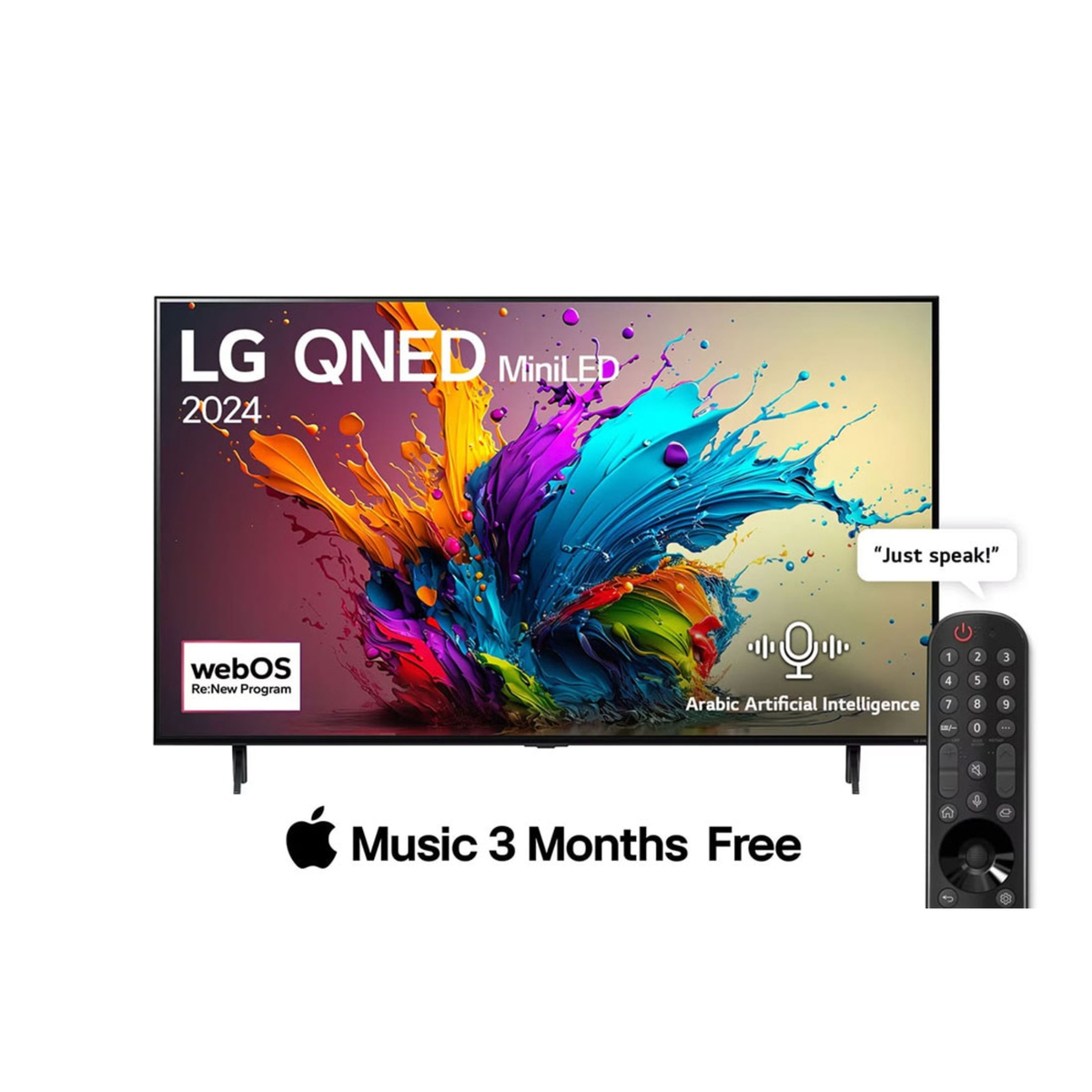 LG 65 Inch QNED MiniLED 65QNED90T6A 4K Smart TV AI Magic remote HDR10 webOS24, 2024