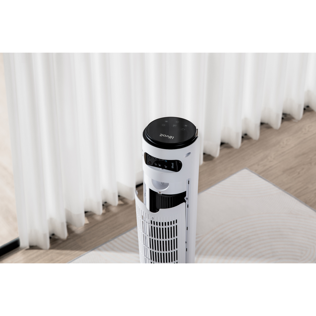 Levoit Tower Fan, 4 Speed Settings, White & Black, LTF-F422-WUK