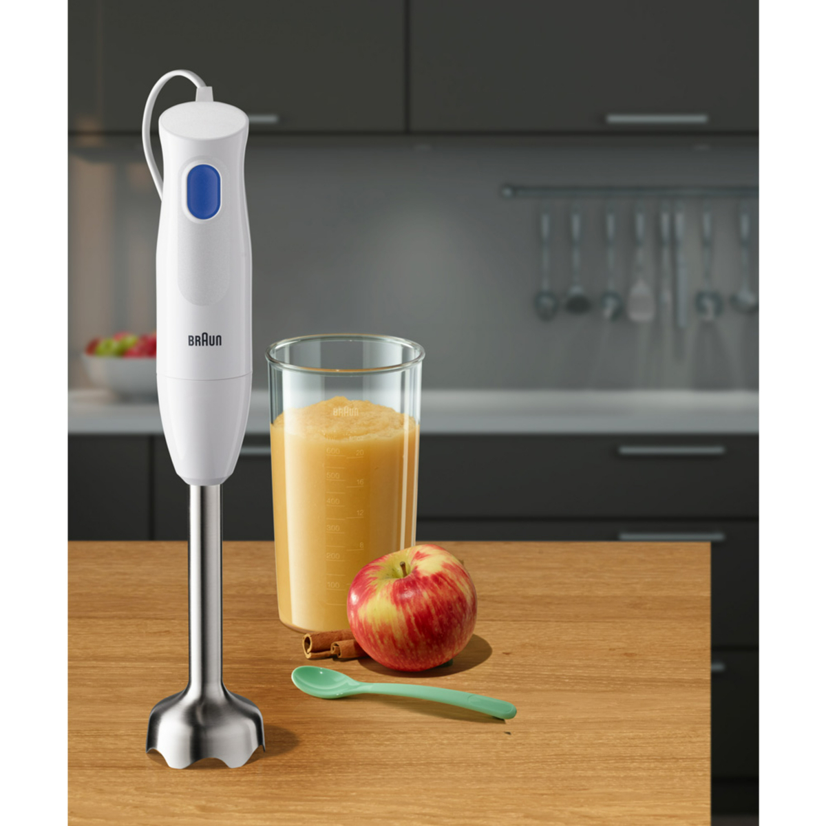 Braun Multi Quick Hand Blender, 450W, White, MQ10.001P