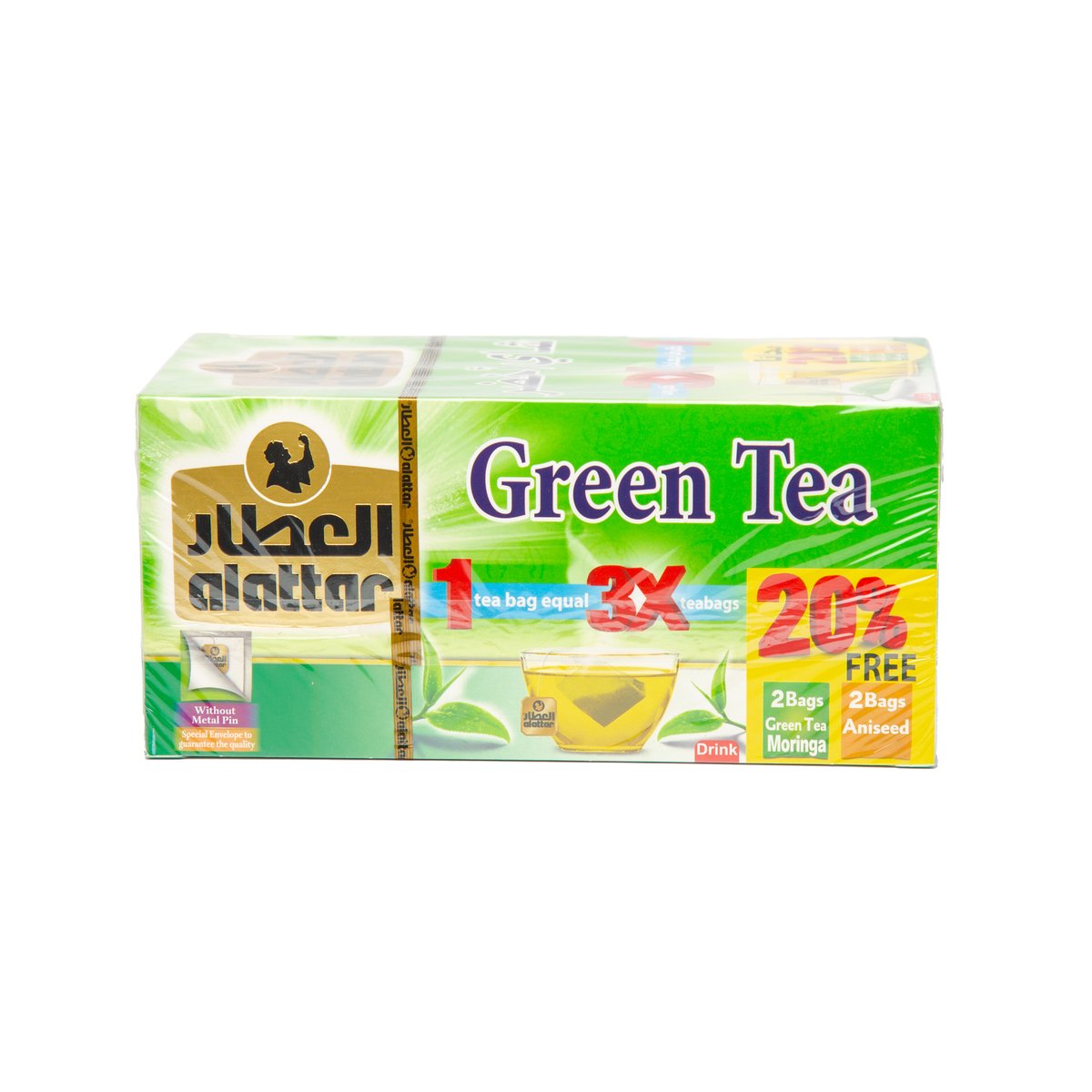 Al Attar Green Tea 20 Teabags + 4 Teabags