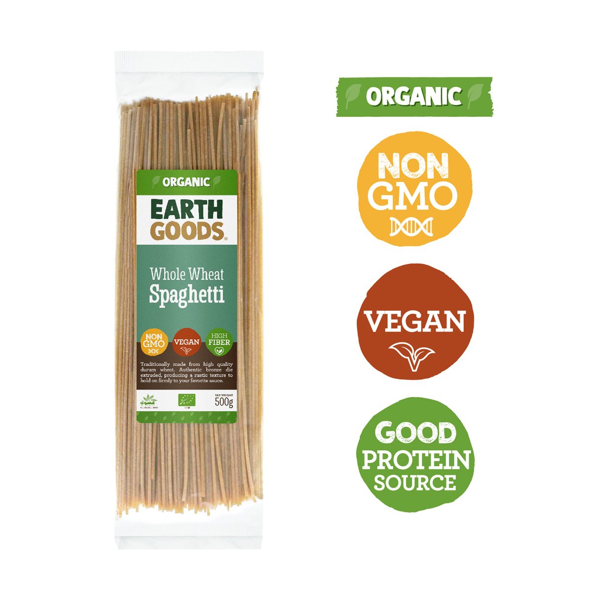 Earth Goods Organic Whole Wheat Spaghetti 500 g