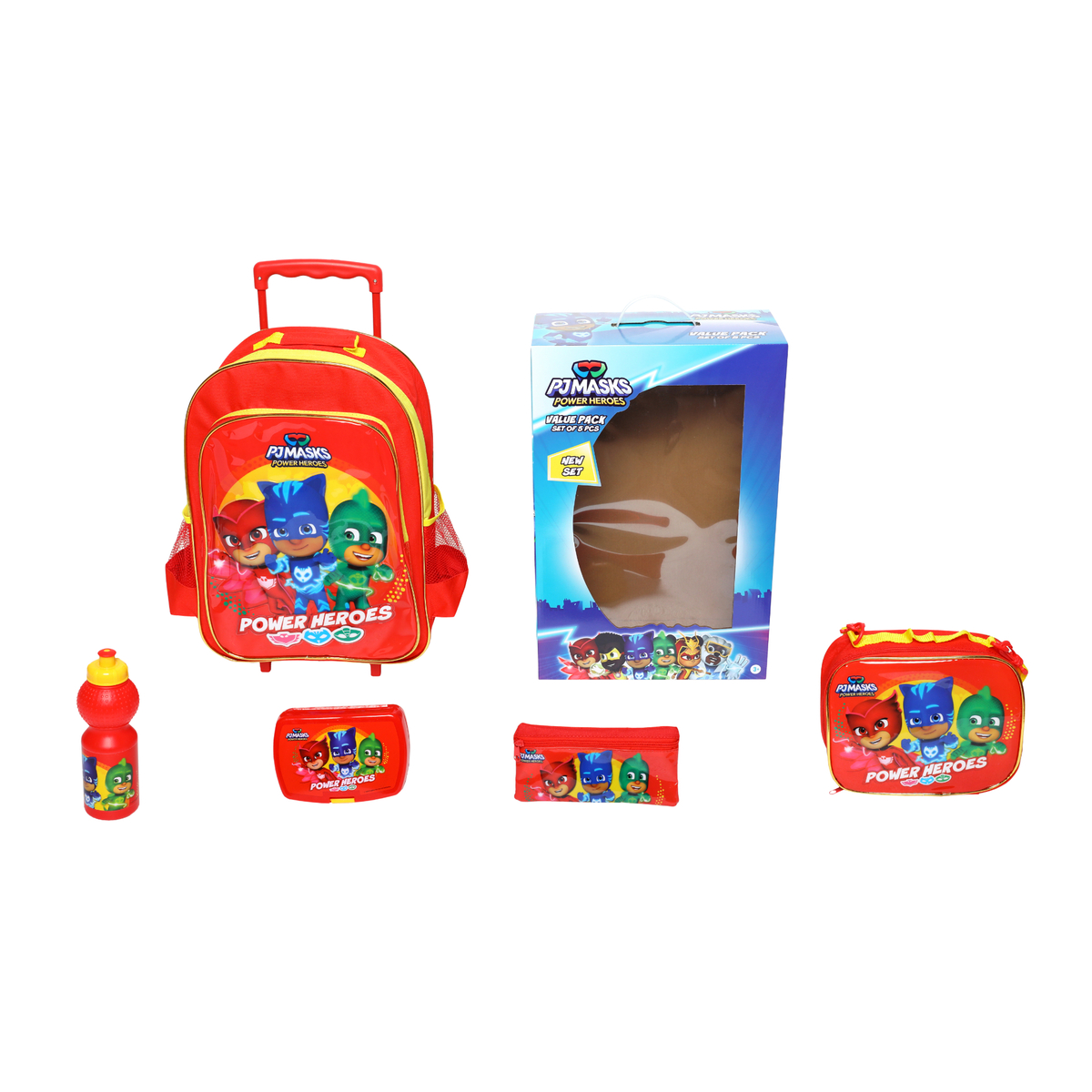 PJ Masks Power Heroes 5 in1 Value Pack 18 inch Trolley FK023339