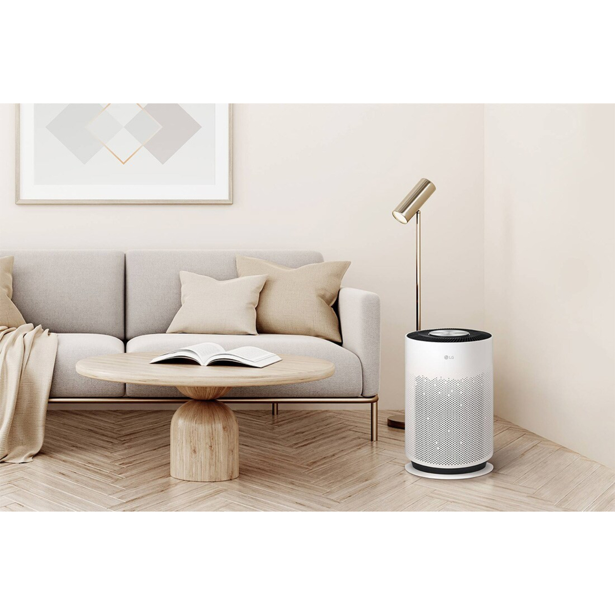 LG PuriCare 360˚ Air Purifier, 61 m², White, AS60GHWG0